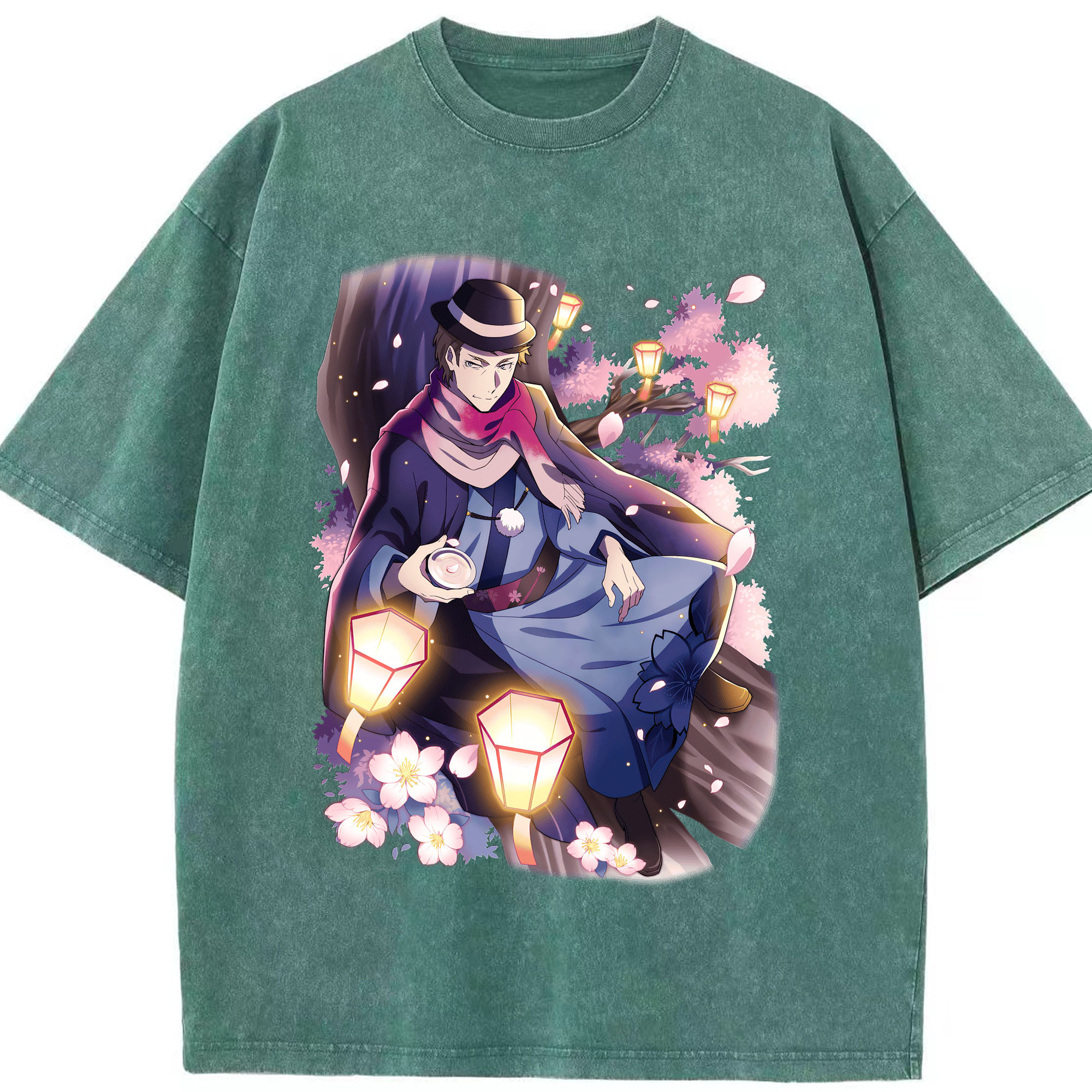（画像用） 文豪ストレイドッグス Bungo Stray Dogs 綿100% ヴィンテージ風 半袖Tシャツ（フロントプリント）